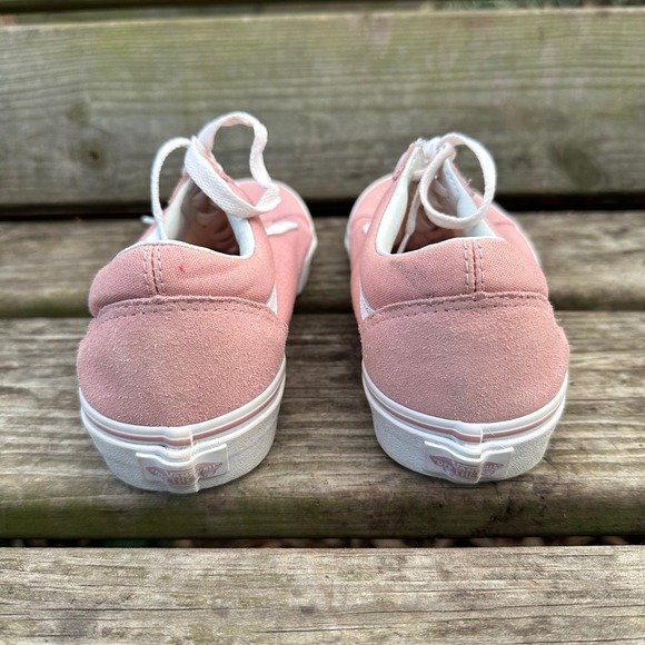 Vans Old Skool Suede Leather Lace Up Low Top Sneakers Zephyr Pink Size 8.5 - Picture 3 of 9